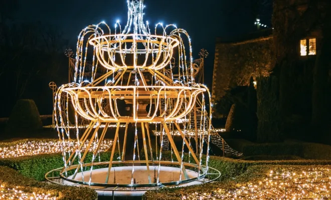 Fontaine lumineuse effet filant 